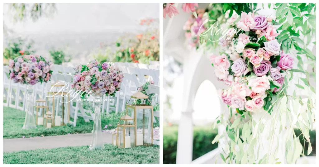Outdoor Wedding Ceremony Setup at Pacific Palms  Resort in California - Outdoor wedding venues, Outdoor wedding, Wedding ceremony setup
