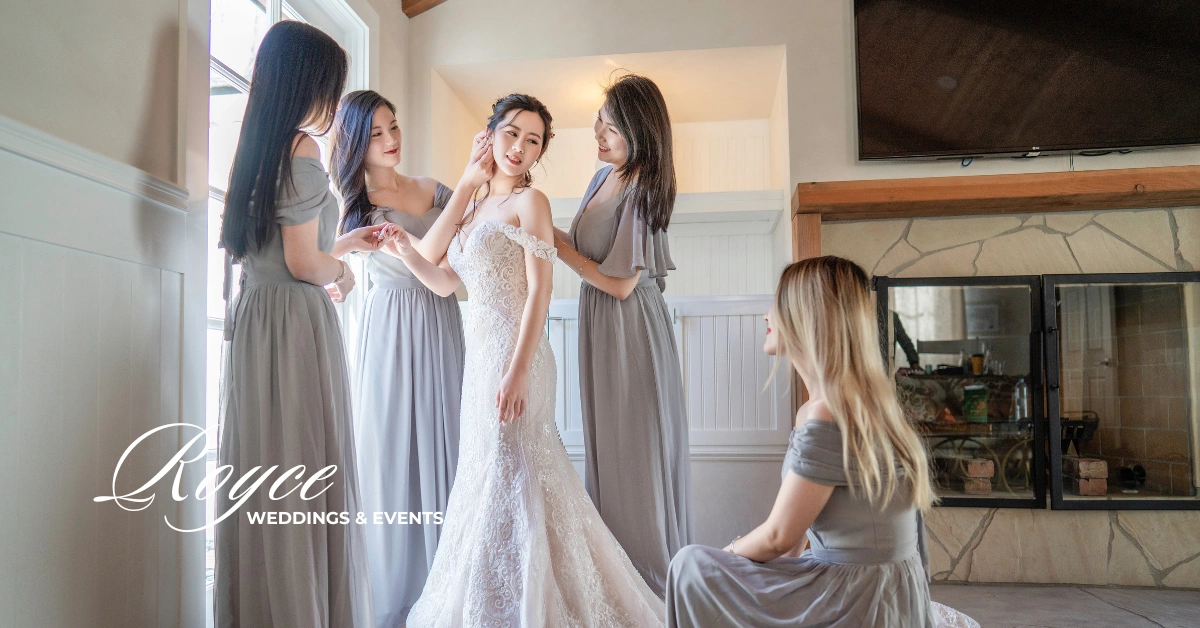 Bridal party preparing for a California outdoor wedding at a luxury Malibu wedding venue