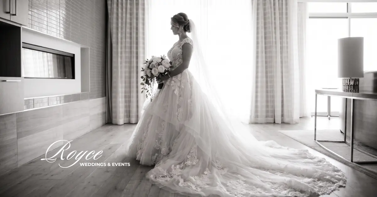 Luxury bridal preparation portrait at a Huntington Beach wedding venue with elegant coastal details