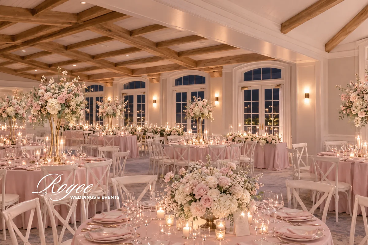 Park Hyatt Aviara Wedding California Salon reception with elegant decor and Carlsbad views