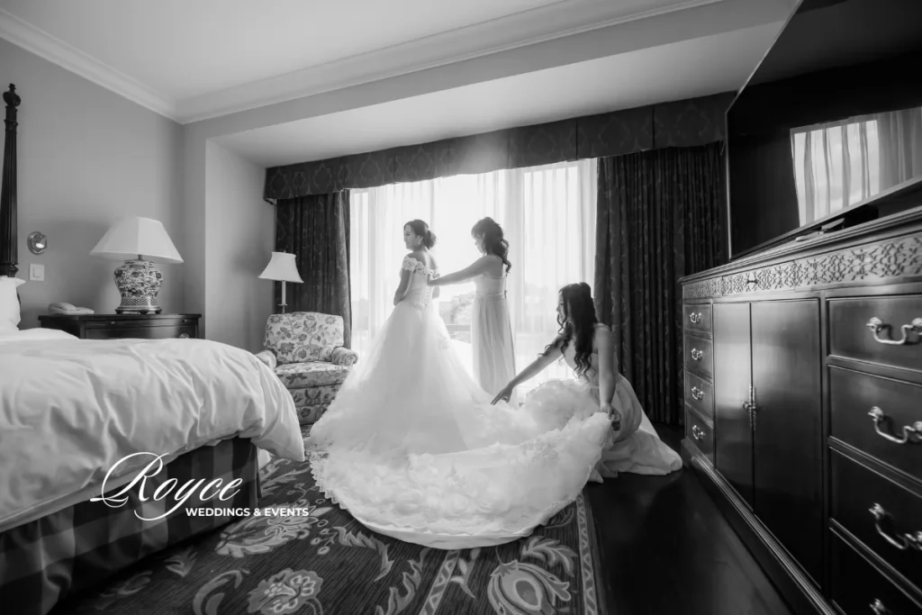 luxury Westlake Village wedding preparation with elegant bridal details and natural light