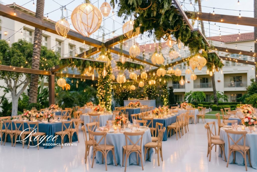 Park Hyatt Wedding Guide outdoor tent wedding reception with glowing lights