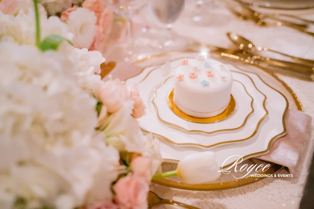 Artfully styled wedding dessert table at Montage Laguna Beach, curated by Royce Weddings & Events.