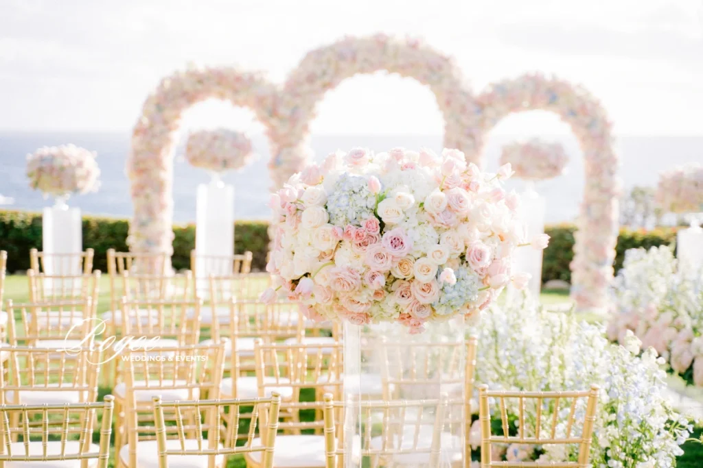 Fairytale-inspired wedding ceremony at Montage Laguna Beach, crafted by luxury Los Angeles wedding planners.